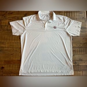 Texas A&M Shirt Mens Columbia Golf Shirt 2XL Striped Polo Aggies Activewear S/S
